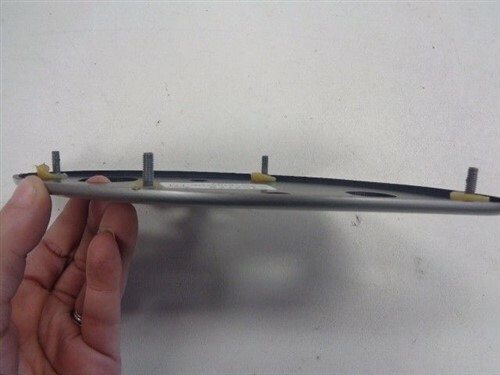 BLANK IGNITION PANEL 102775 BRUSHED SILVER 8" X 4 1/4" MARINE BOAT