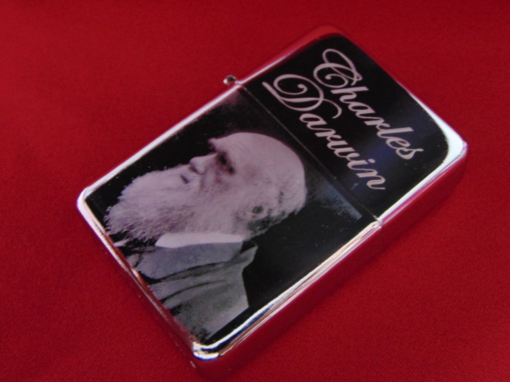 Charles Darwin Engraved Lighter With Gift Box - FREE ENGRAVING