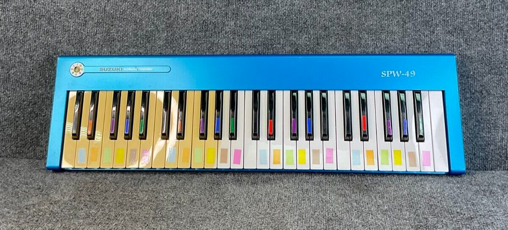 Suzuki SPW-49 USB MIDI Keyboard Controller 49 Key Blue Tested