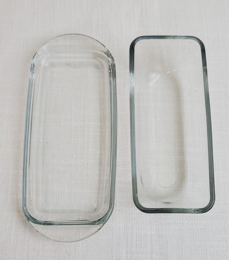 Clear Glass Butter Dish with Lid – Classic Rectangular Design 7.5" Length