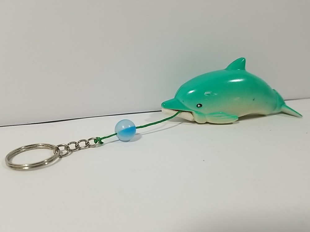 Vintage PULL-STRING Dolphin w/ Flapping Flipper Action Ball Playing - Works