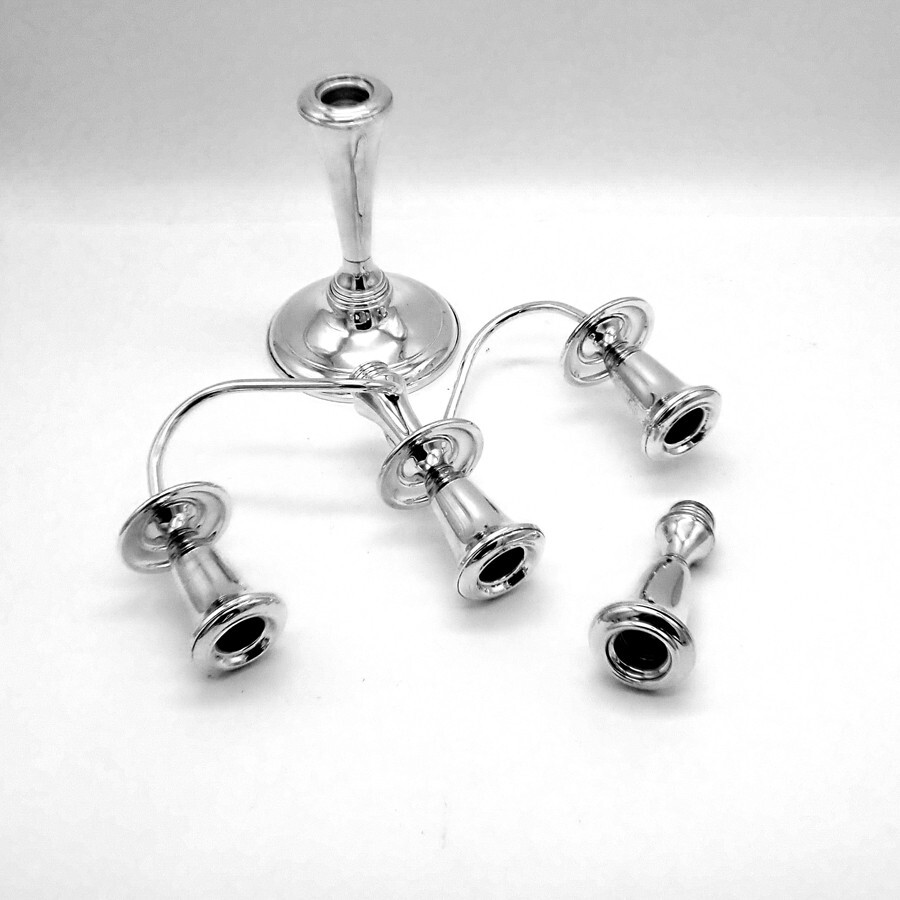 Three Light Candelabrum Reed and Barton Sterling Silver Weighted