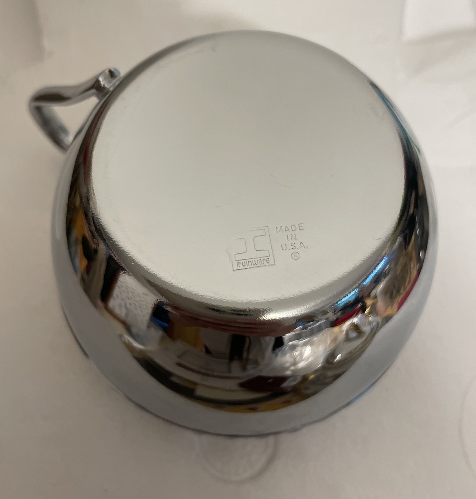 Irvinware 1971 Silver Plated Creamer Cup Chrome Mirror Finish Tableware