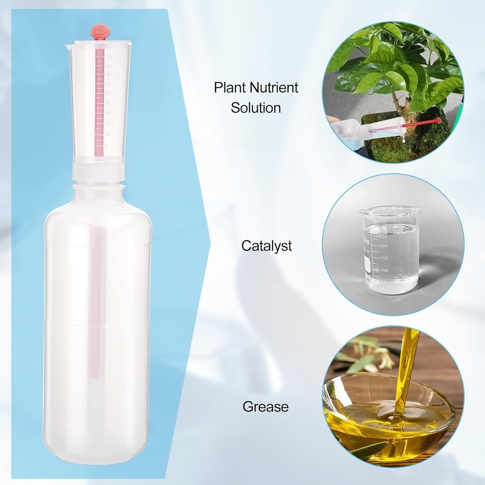 2Pcs Adjustable Volume Dispensing Bottle 500ml Dosing Container Plastic Dosing