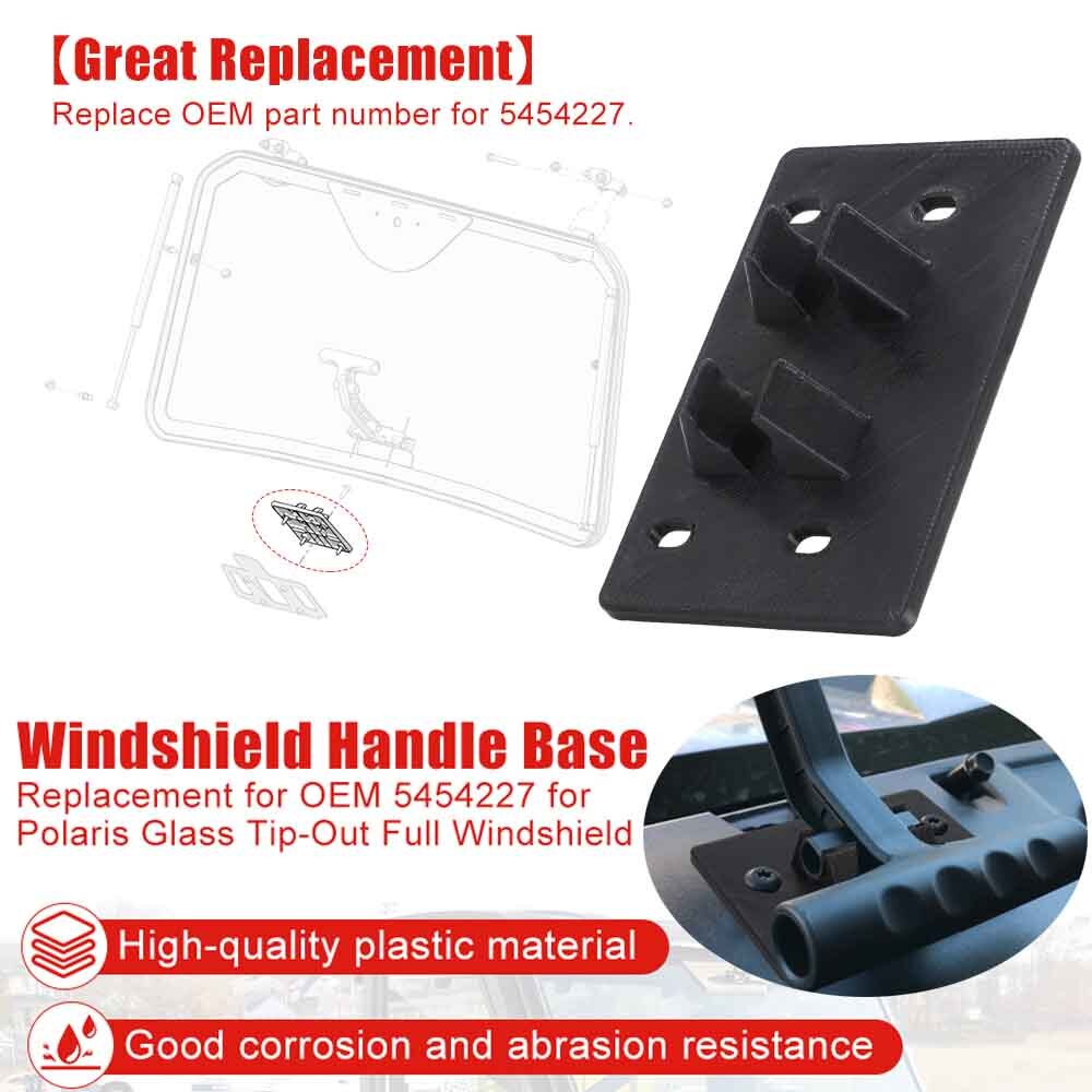For Polaris 5454227 Windshield Handle Base for Glass Tip-Out Full Windshield US