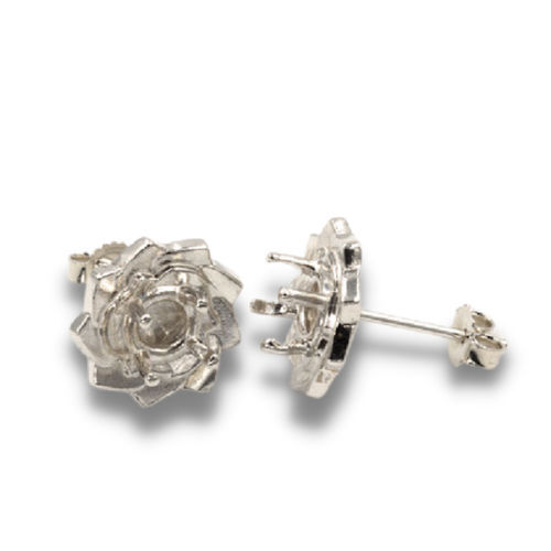 Round Flower Design Earring Mountings
