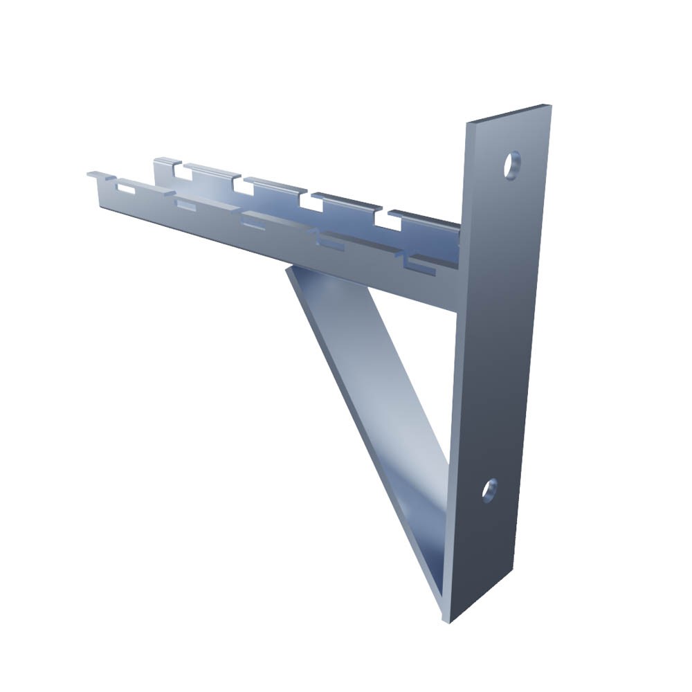 Electro Zinc Plated Wire Mesh Cable Tray bracket, Triangle, Wall Mount, 200mm ,