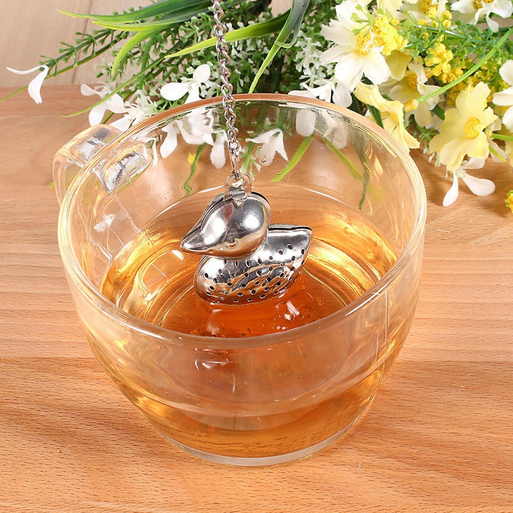 Stainless Steel Loose Tea Leaf Infuser Ball Strainer Filter Diffuser Herbal Duck