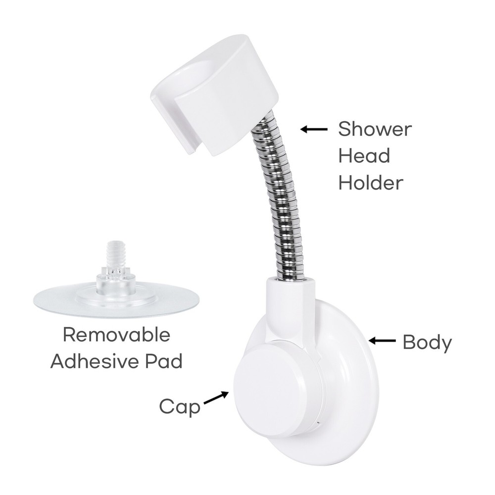 BathBeyond Shower Head Holder - Flexible Shower Head Holder Adjustable