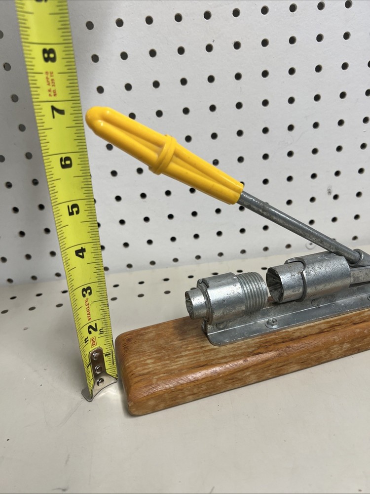 Vintage Nut Cracker Sheller Heavy Duty Nutcracker Lever Wood Base