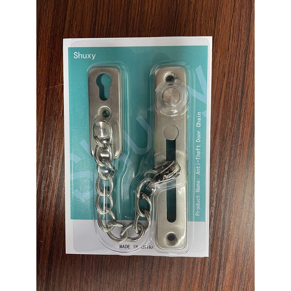 Anti-Theft Lock Security Chain Door Guard Reinforced Solid Latch Clasp...