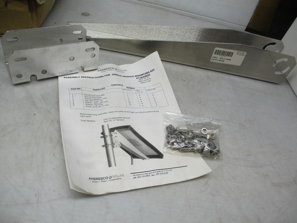 Ameresco Solar Panel Mounting Bracket hpm 18-30