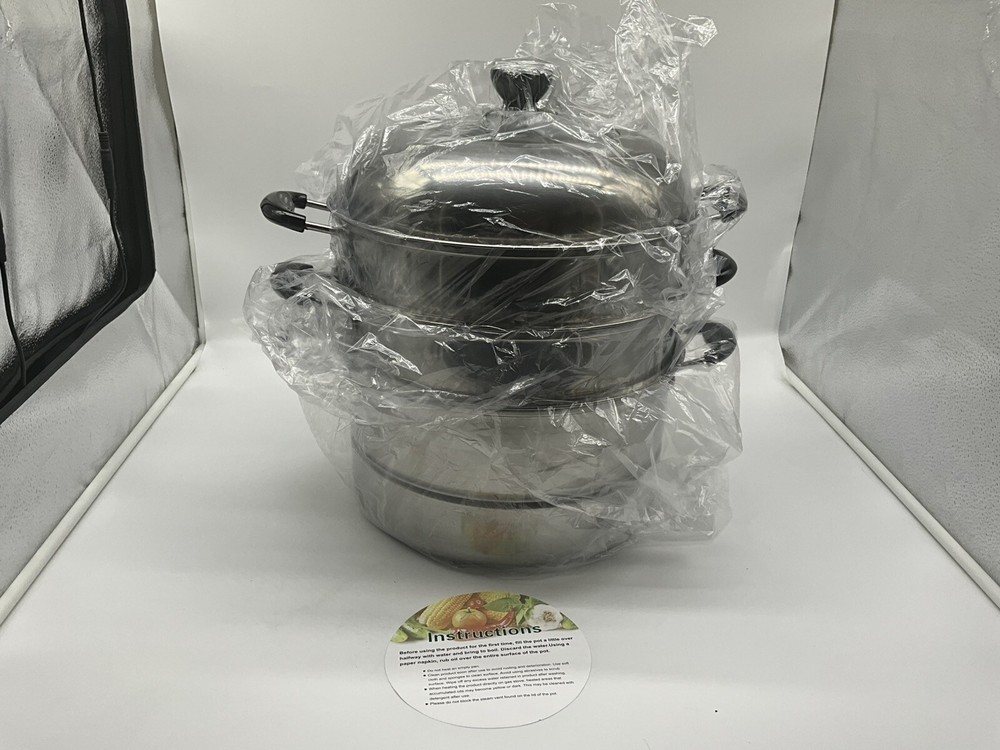 Helperware Stainless Steel Steamer 3 Layer New in Box Kitchenware Cookware