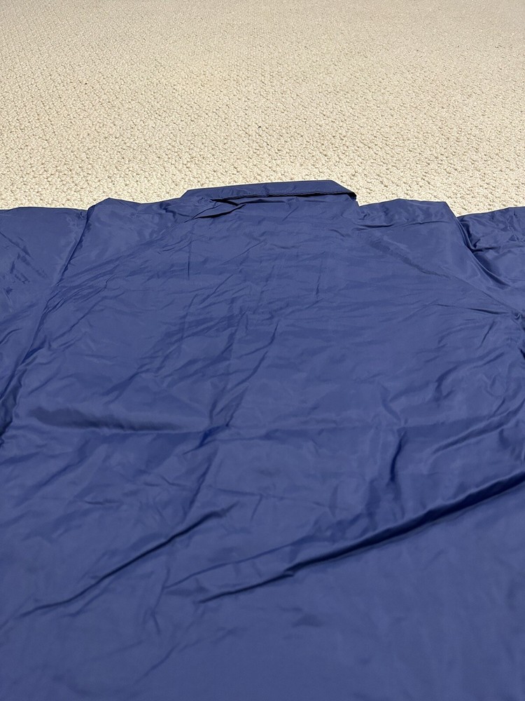 NWT Men's VOS Solid Navy Blue Windbreaker Snap Up Coach's Jacket ALL SIZES