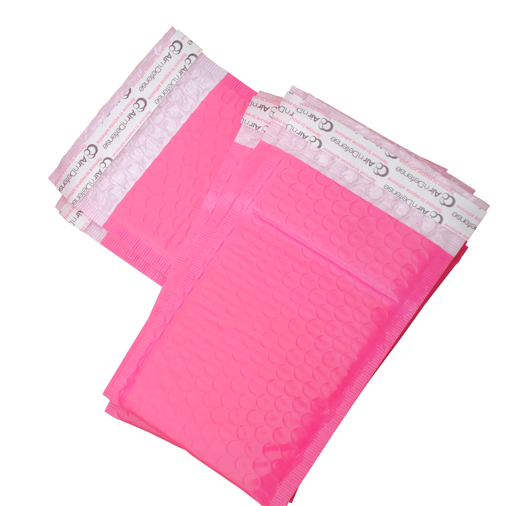 AirnDefense 2000 #000 4X8" Pink Poly Bubble Mailers Shipping Padded Envelope
