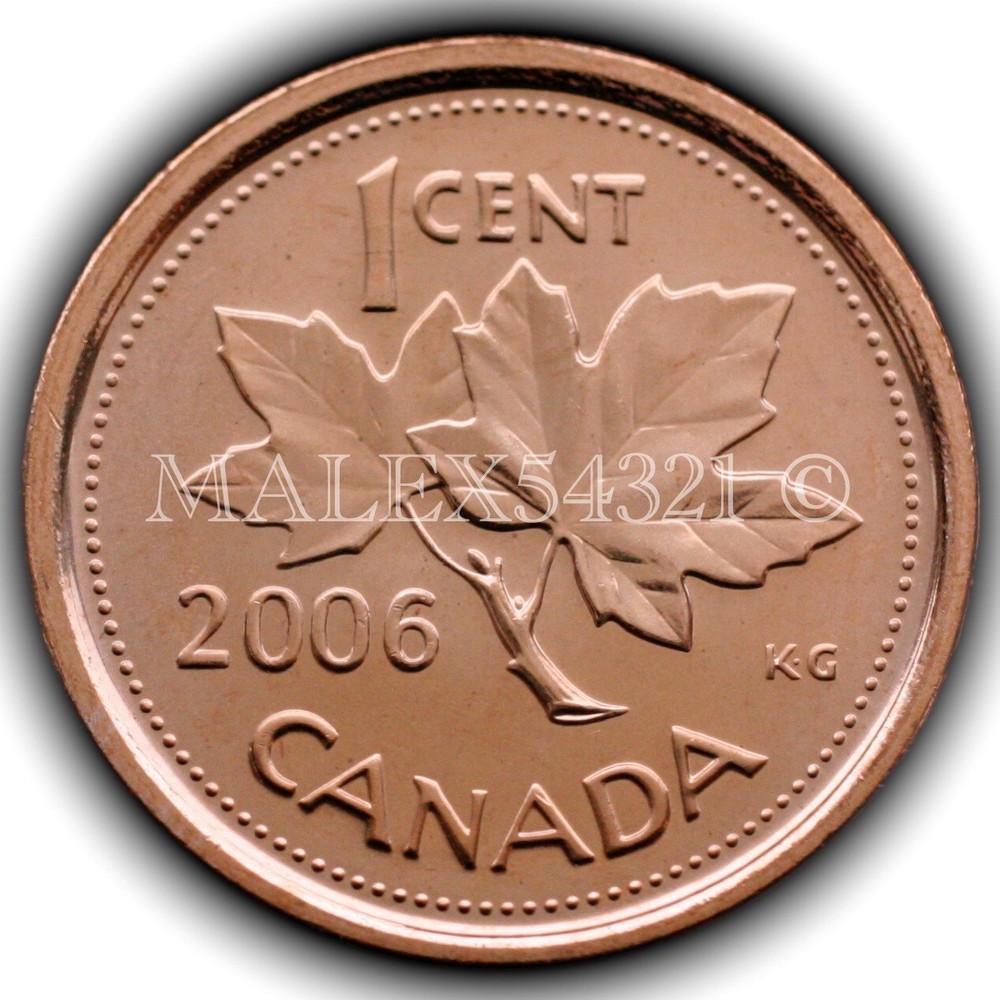 🇨🇦​ 2006 LOGO MINT MARK (MAGNETIC) CANADA 1 CENT UNCIRCULATED FROM ROLL