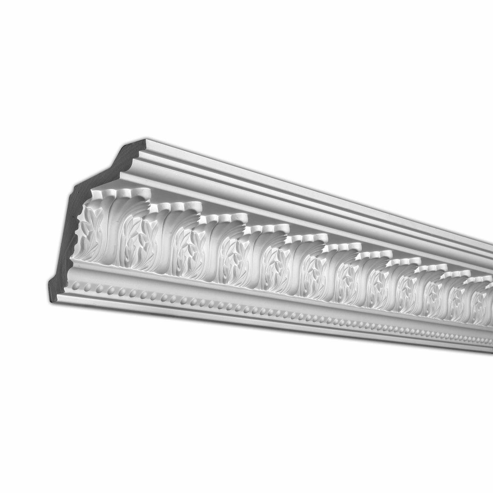 Outwater White Polyurethane Crown Moulding Trim (2 Pack)