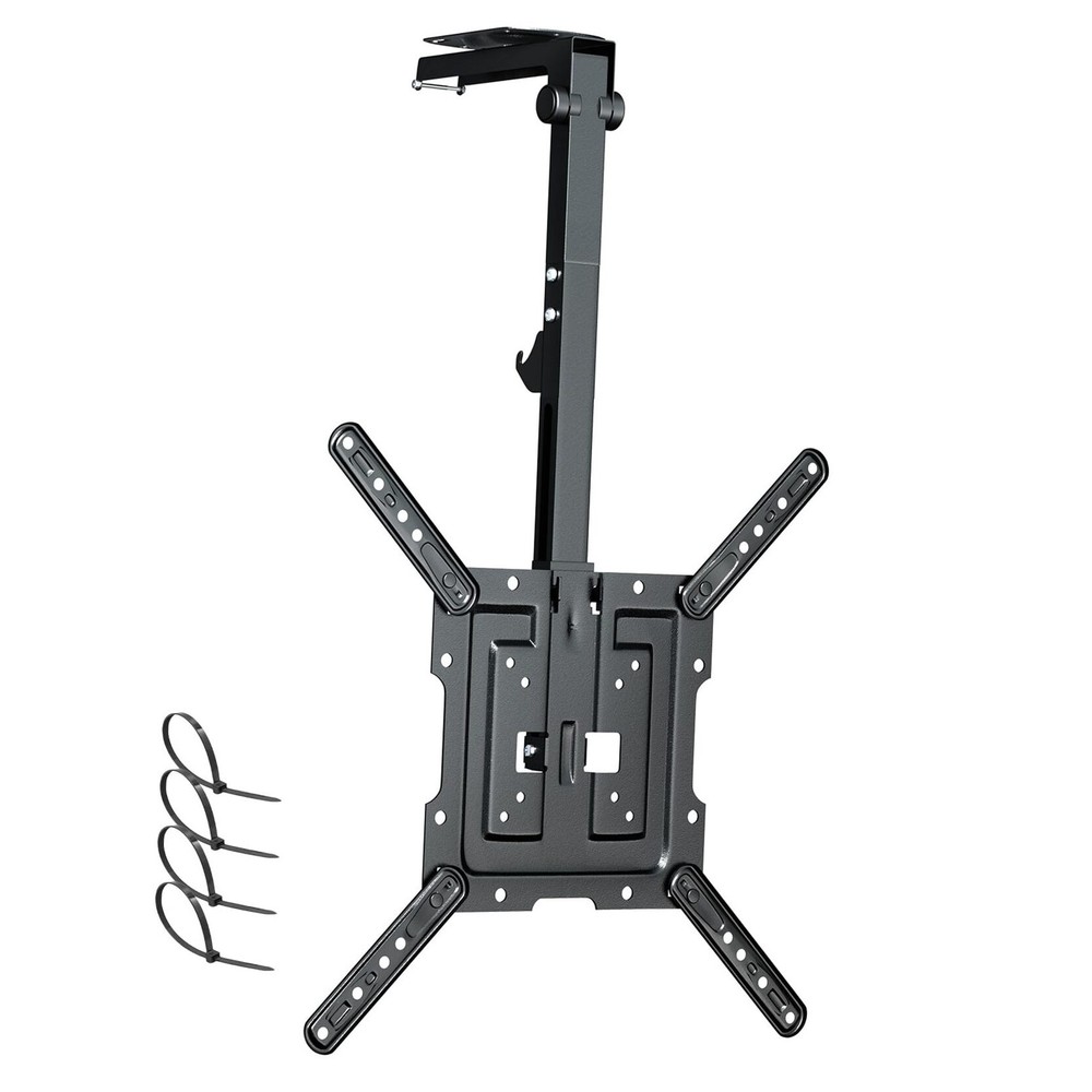 Ceiling TV-Mount Flip Down Folding - 23-55'' Manual Drop Down TV Mount, Black