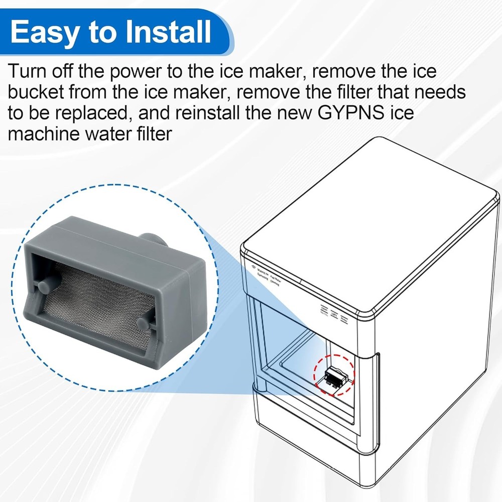 2 pack Ice Maker Filter Piece Fit for GE Profile Opal 2.0 Nugget Ice Maker
