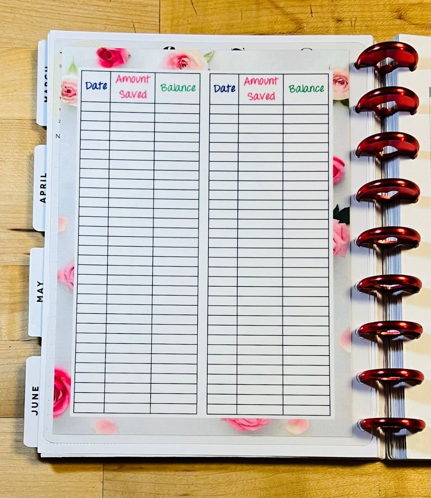 Mason Jar Savings Tracker Dashboard for use with Classic HAPPY Planner~