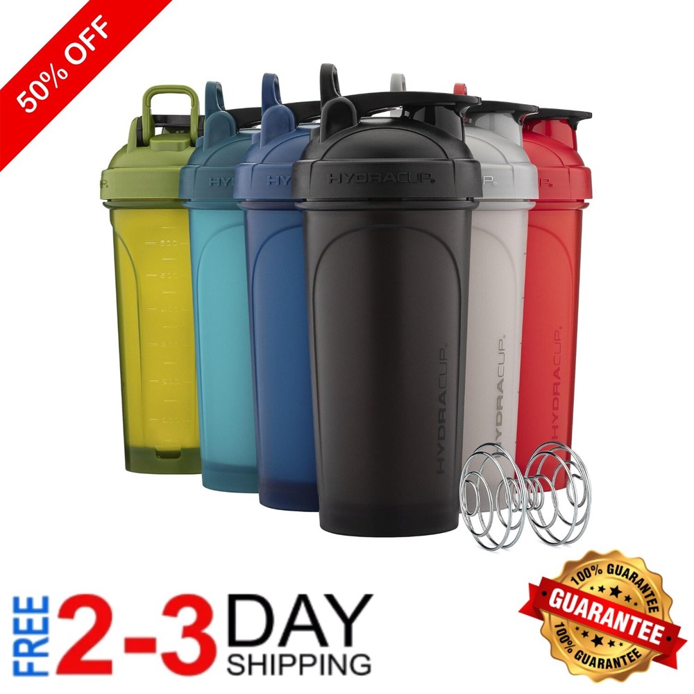 6-Pack PRO Leak-Proof Shaker Bottles - Comfortable Drinking & Measurement