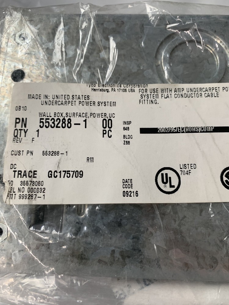 TE Connectivity / AMP 553288-1 Surface Wall Box - NOS