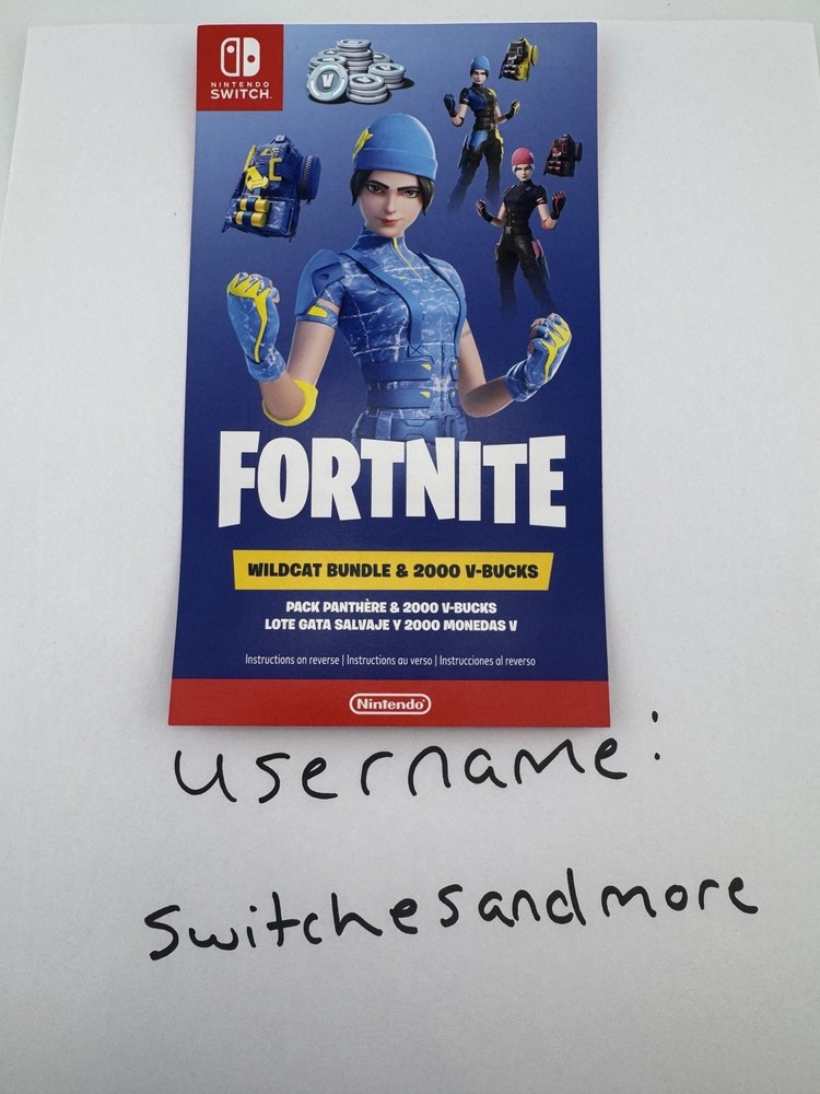 Fortnite Wildcat Bundle & 2000 V-Bucks (UNSCRATCHED, CODE ONLY)