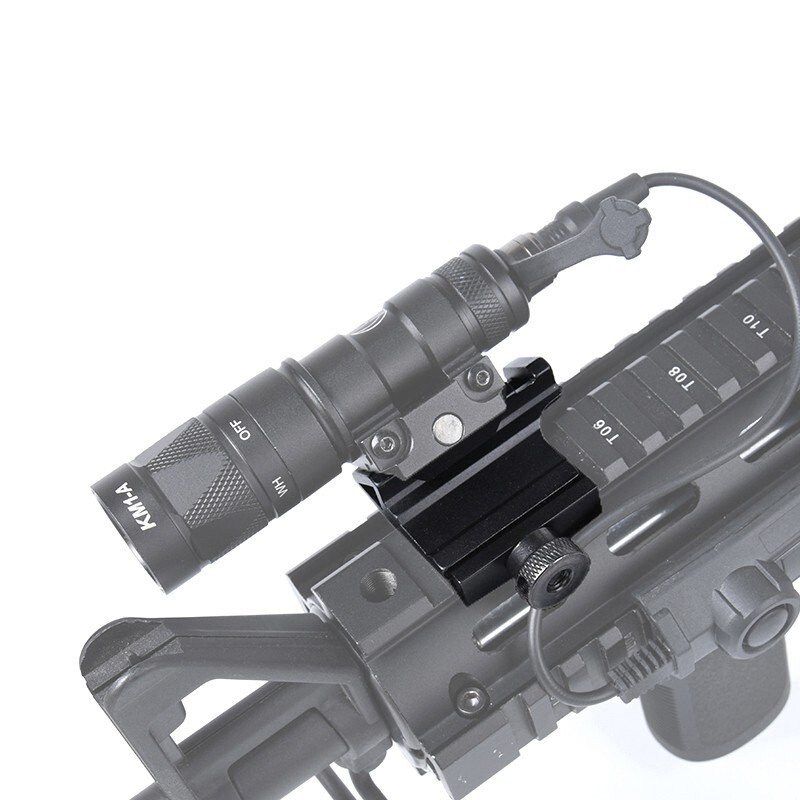 Tactical 45° Side Offset Red Dot Base RMR Sight M300 M600 Flashlight Mount