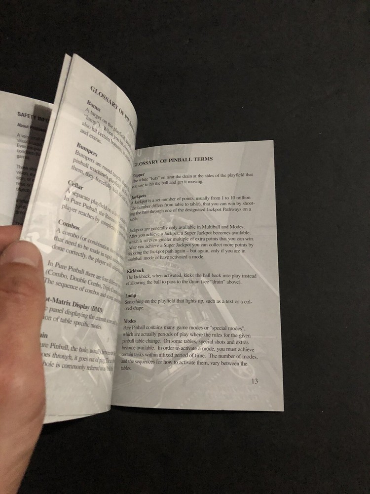 pure pinball xbox Manual Only
