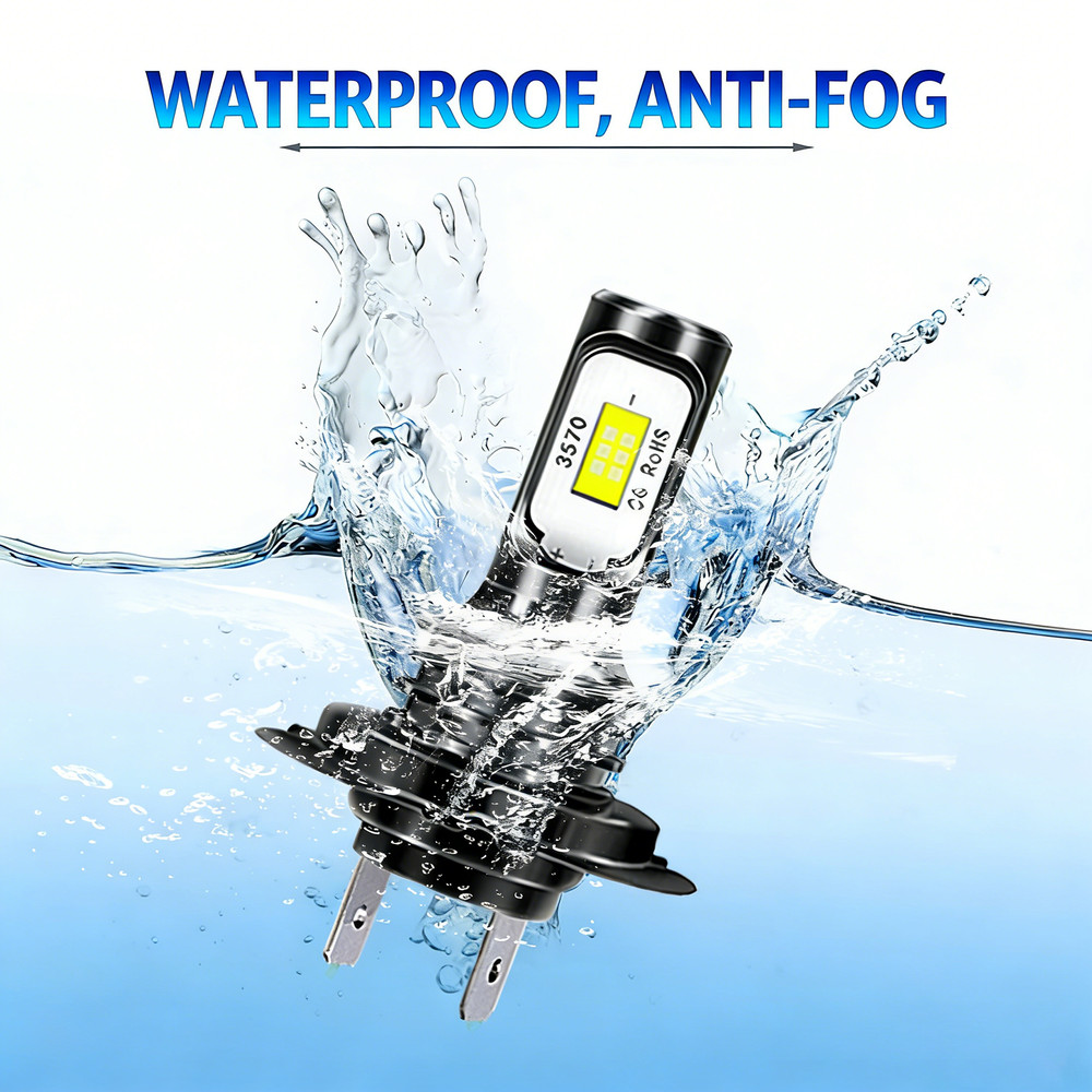 H7 + H7 LED Headlight KIT Combo Bulbs High Low Beam Super Bright White 10000K