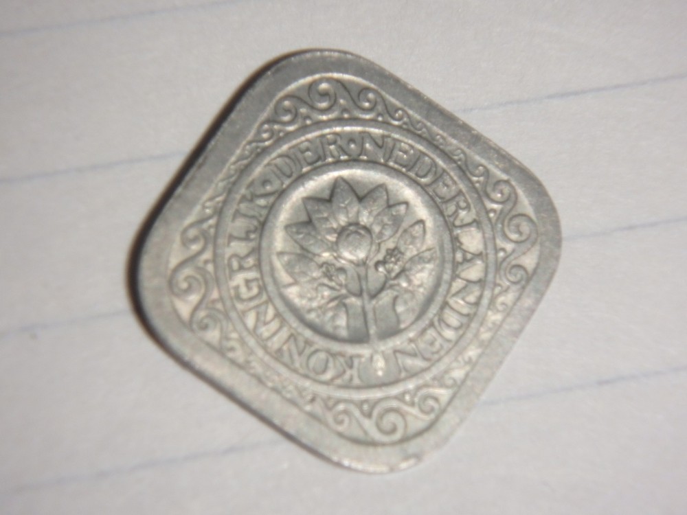 1938 NETHERLANDS 5 CENTS Coin