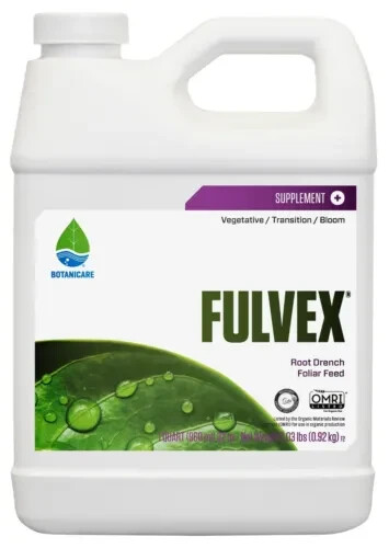 Botanicare Fulvex Quart Supplement Root Drench Foliar Feed Organic, 1 Quart