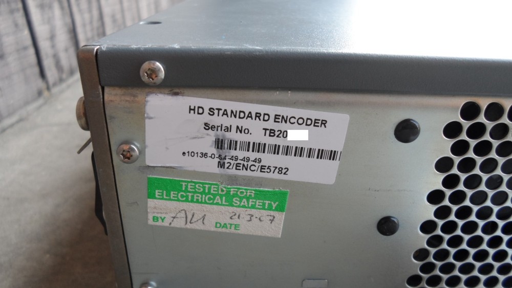 Ericsson Tandberg E5720 E5780 MPEG2 DVB ASI HD Encoder E5782 all LicensesEnabled