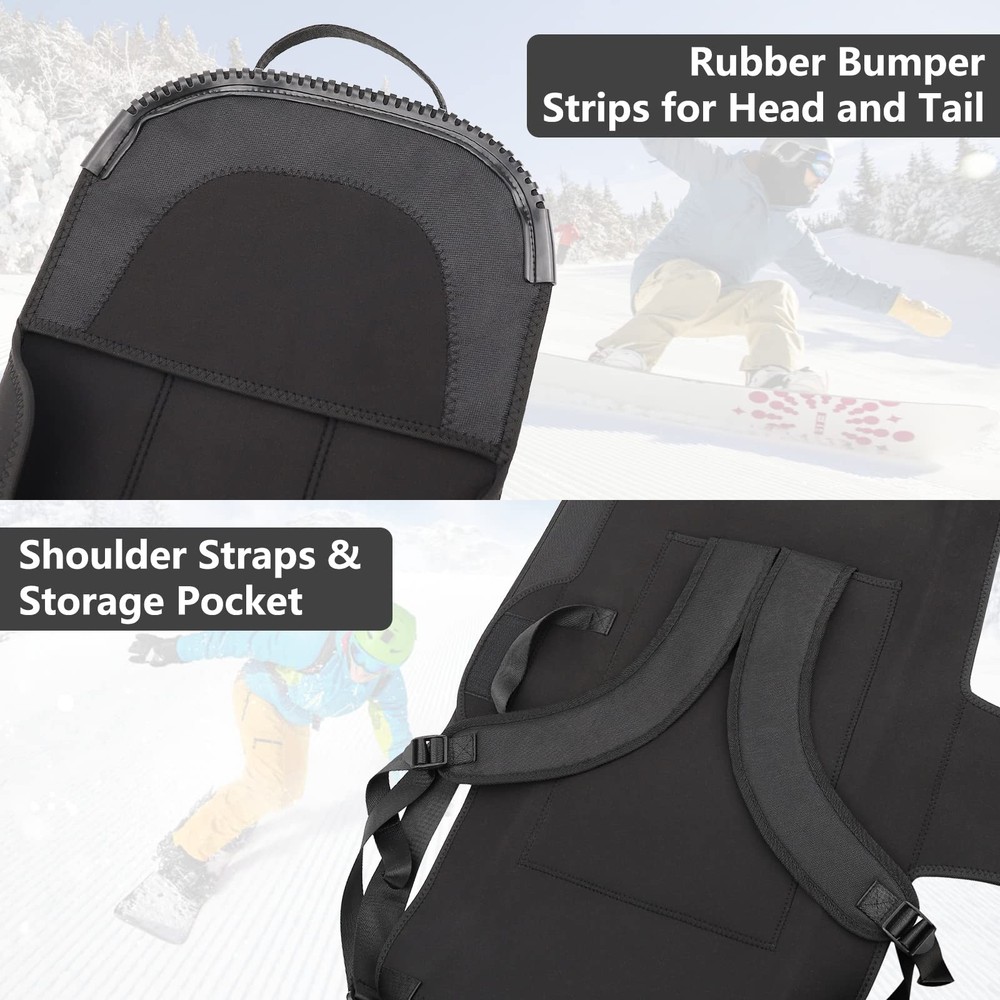 Adjustable Snowboard Sleeve Cover Case with Shoulder Straps, Snowboard Protec...