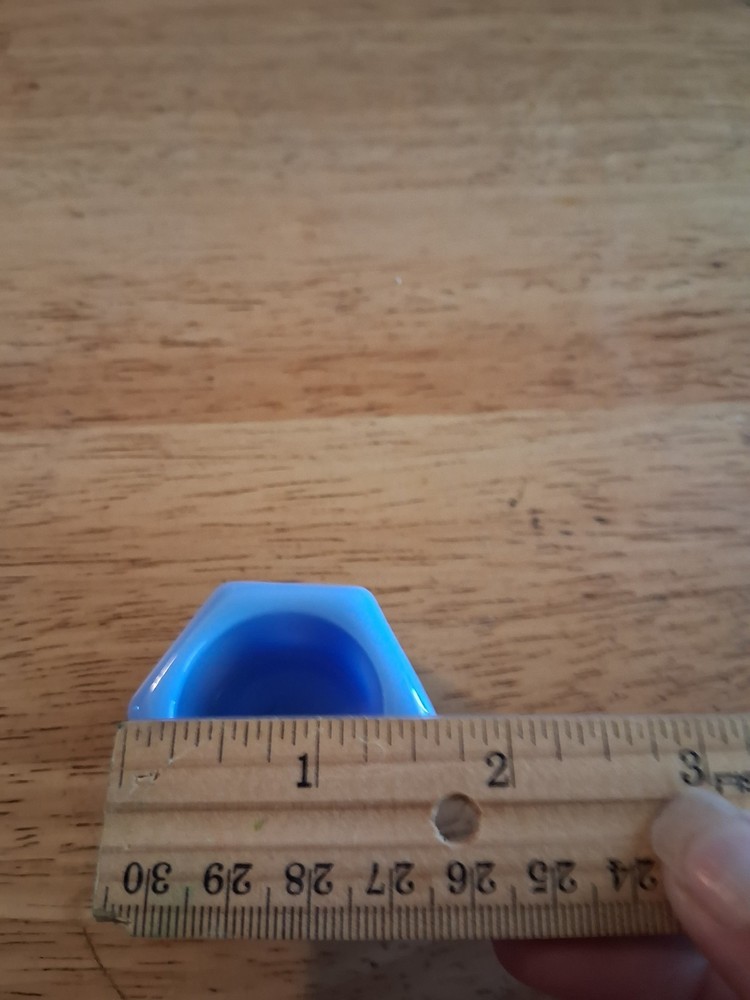 Hexagonal Blue Open Salts Cellars