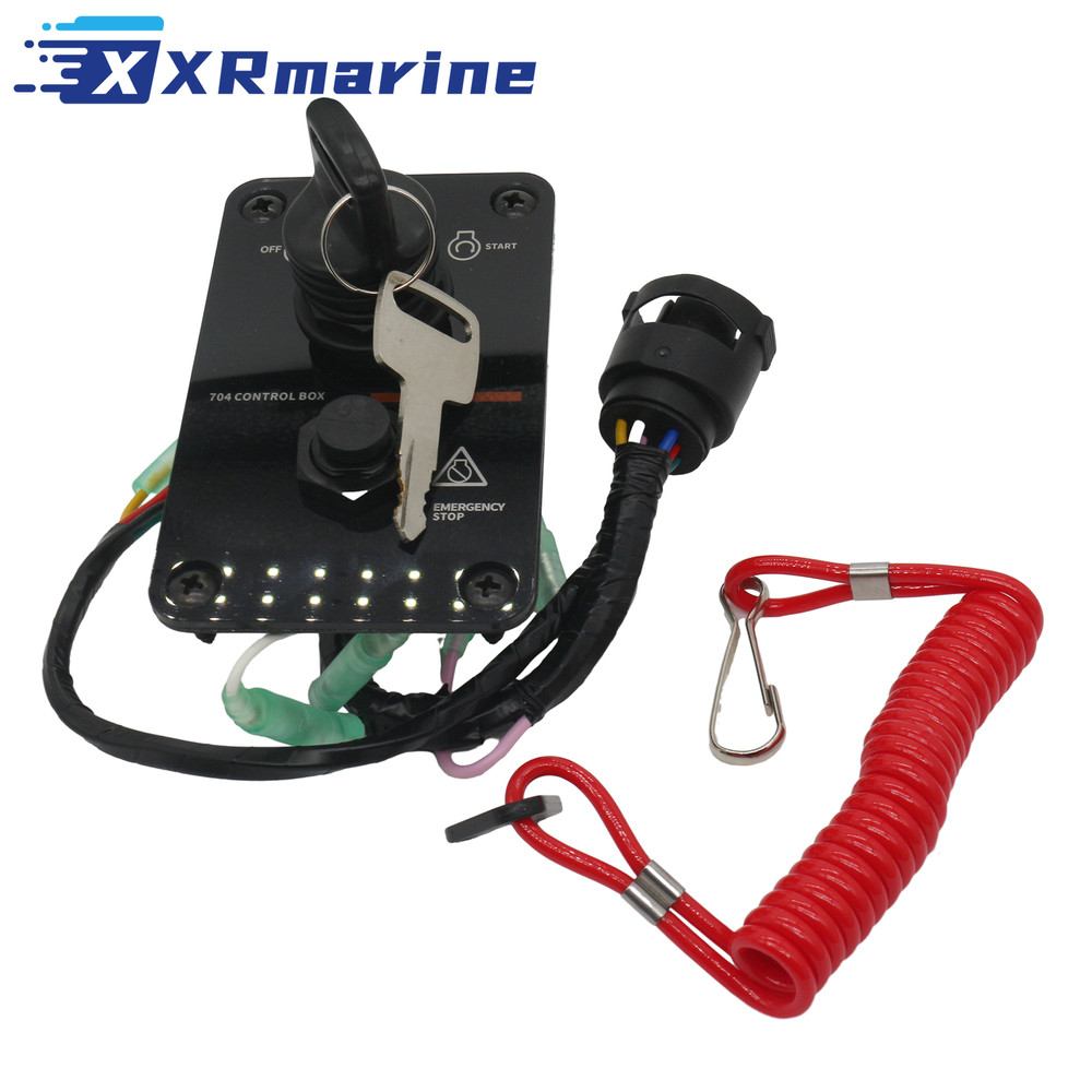 704-82570-12-00 Outboard Single Engine Key Switch Assembly Panel Repl For Yamaha