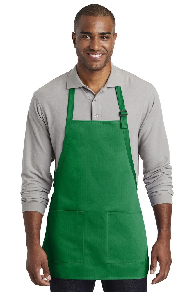 Port Authority Medium Length Apron Adjustable Neck Strap 2 Patch Pockets A601