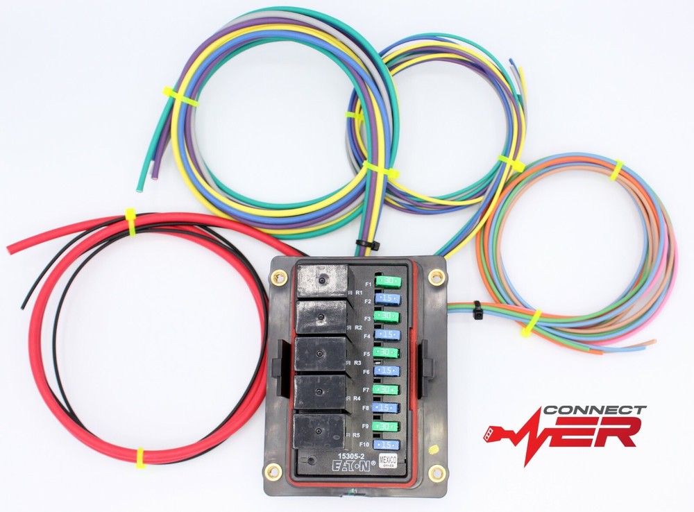 Universal Distribution Panel Fuse Box 10 Circuit 12V Wired With 35A Relays