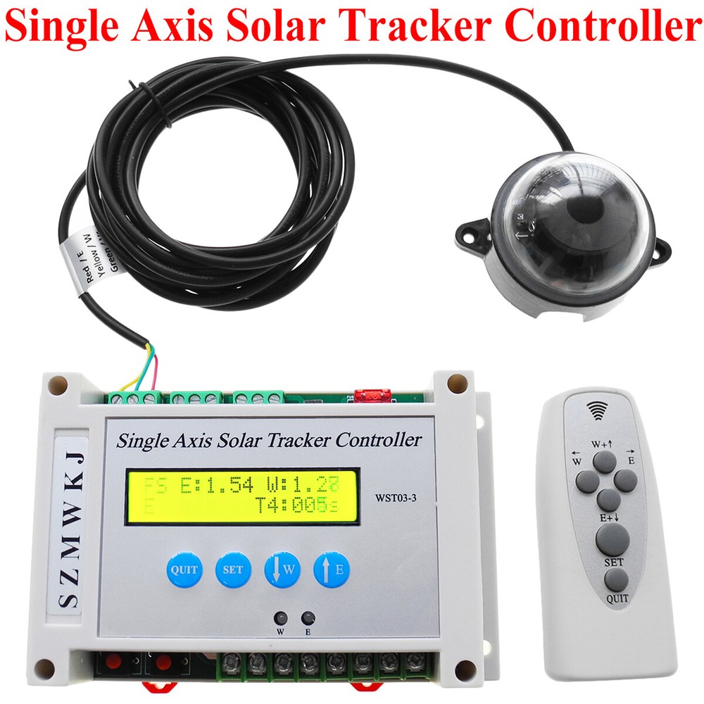 LCD Single/Dual Axis Solar Electronic Solar Panel Tracking Tracker Controller AT