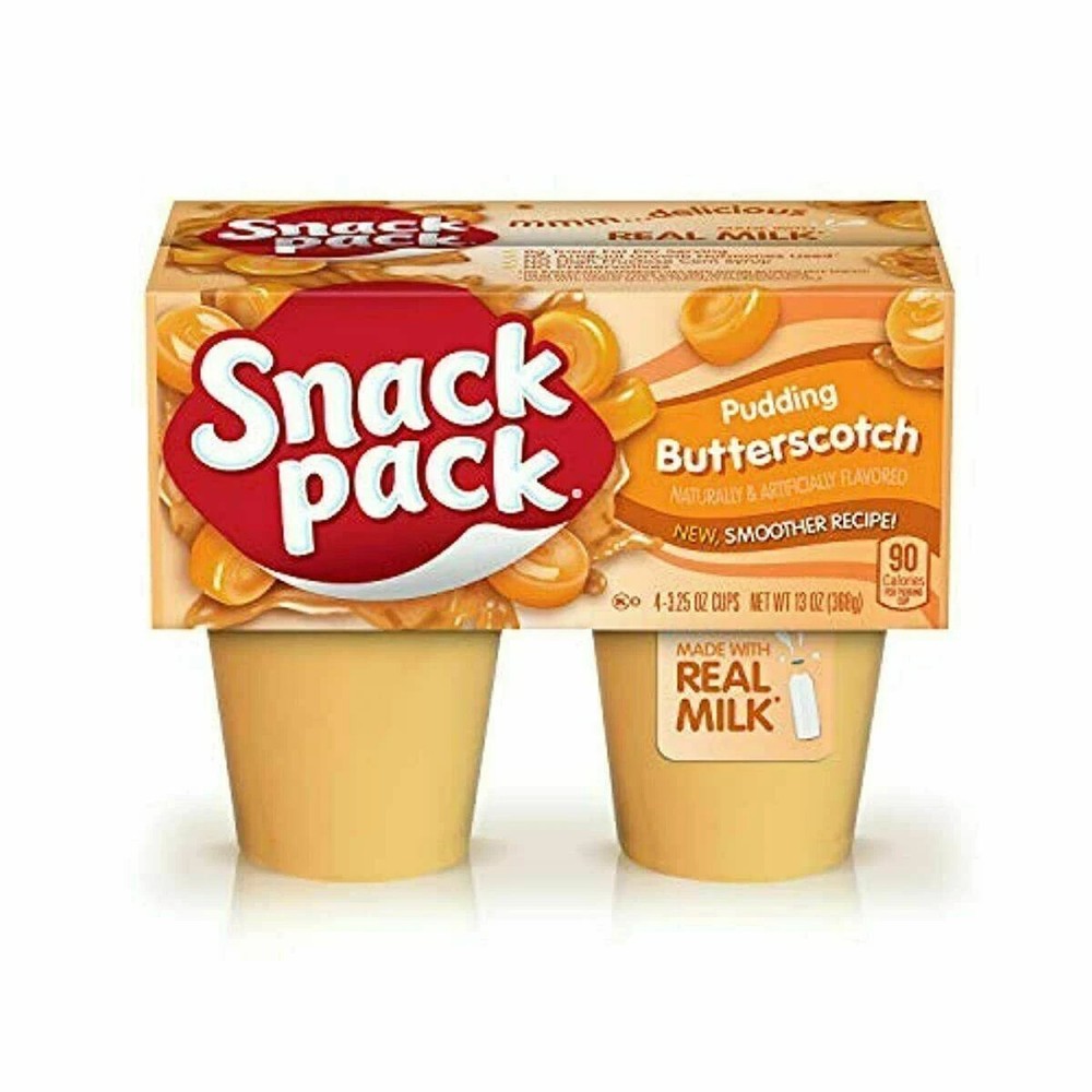 Snack Pack Butterscotch Pudding Cups, 4 Count, 12 Pack 48 Cup Total