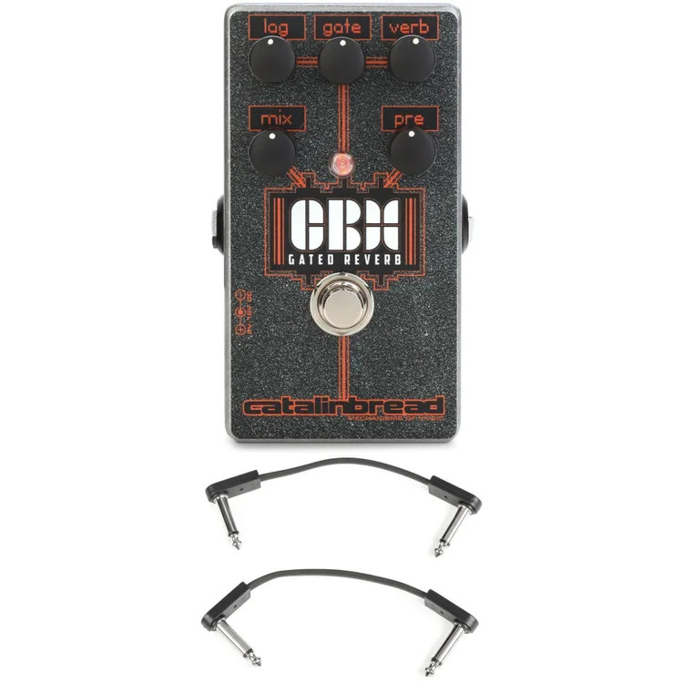 Catalinbread CBX Gated Reverb Pedal with EBS Patch Cables