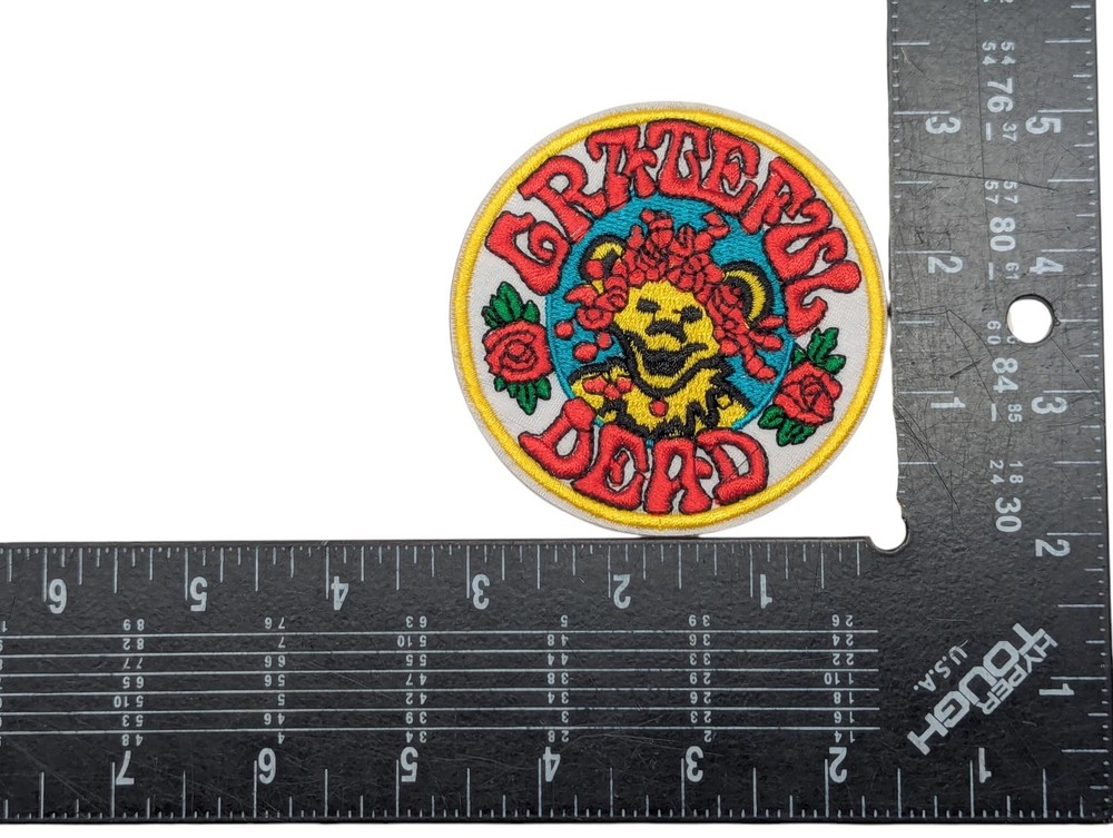 Grateful Dead Patch iron on patch Embroidered 3" Rasta Bear
