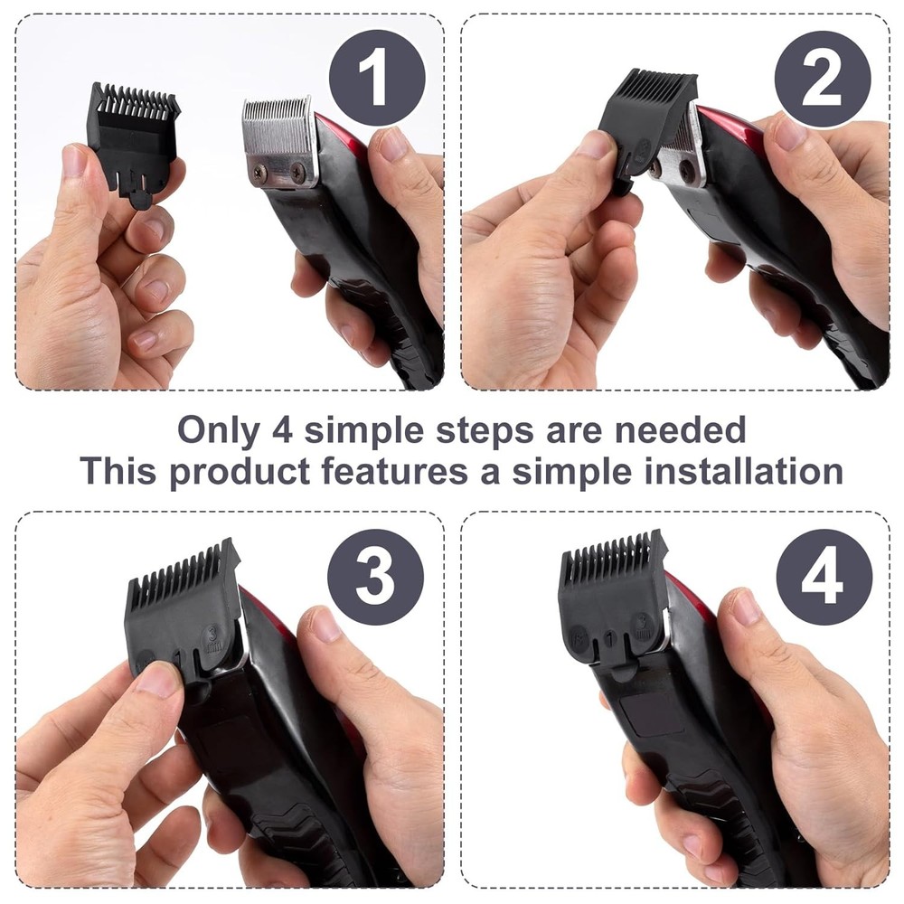 2 Pcs Black Guards for Clippers, Trimmer Guards Replacement, Clipper Guards S...
