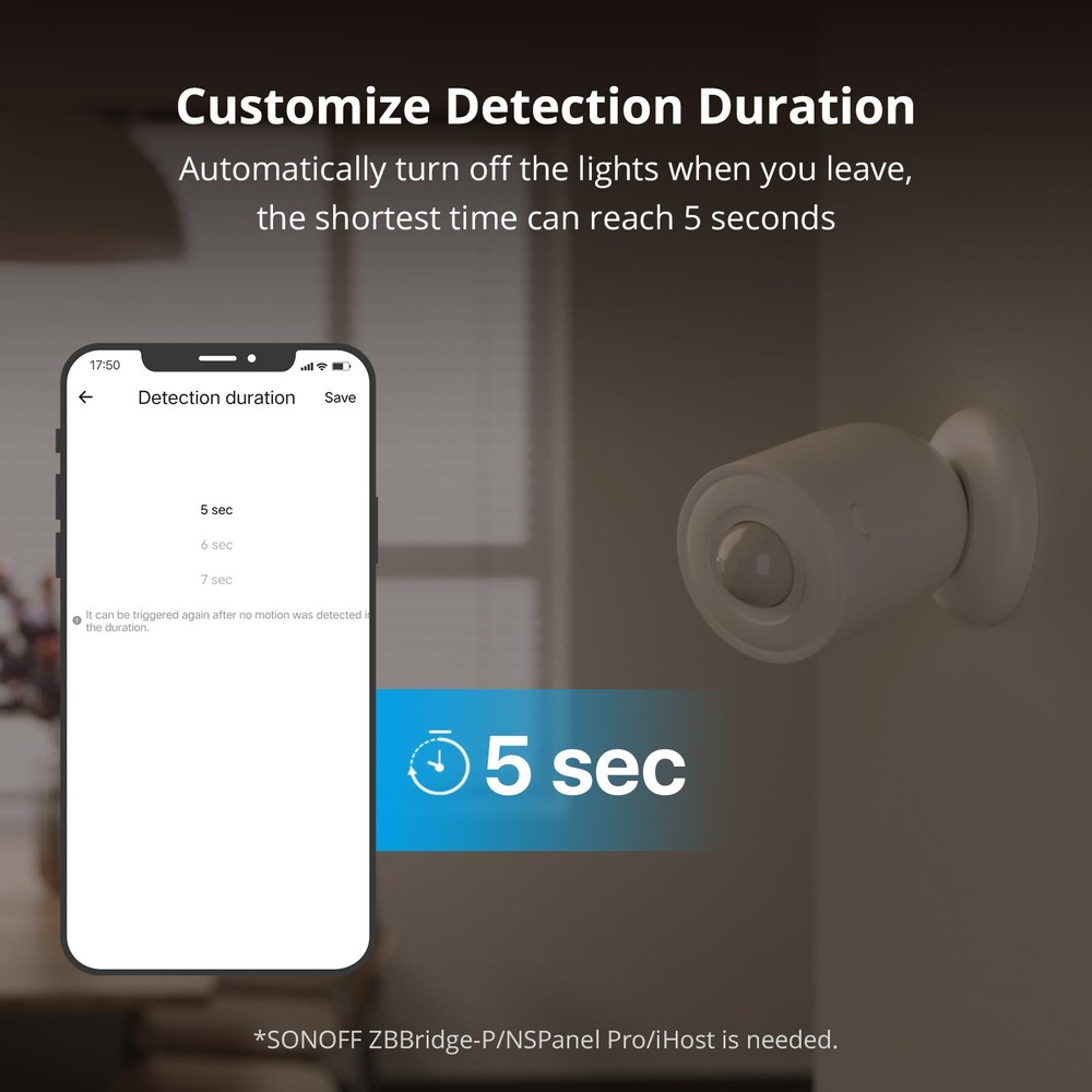 SONOFF SNZB-03P ZigBee 3,0 Motion Sensor 2 Pack, Home Security Wireless Detector