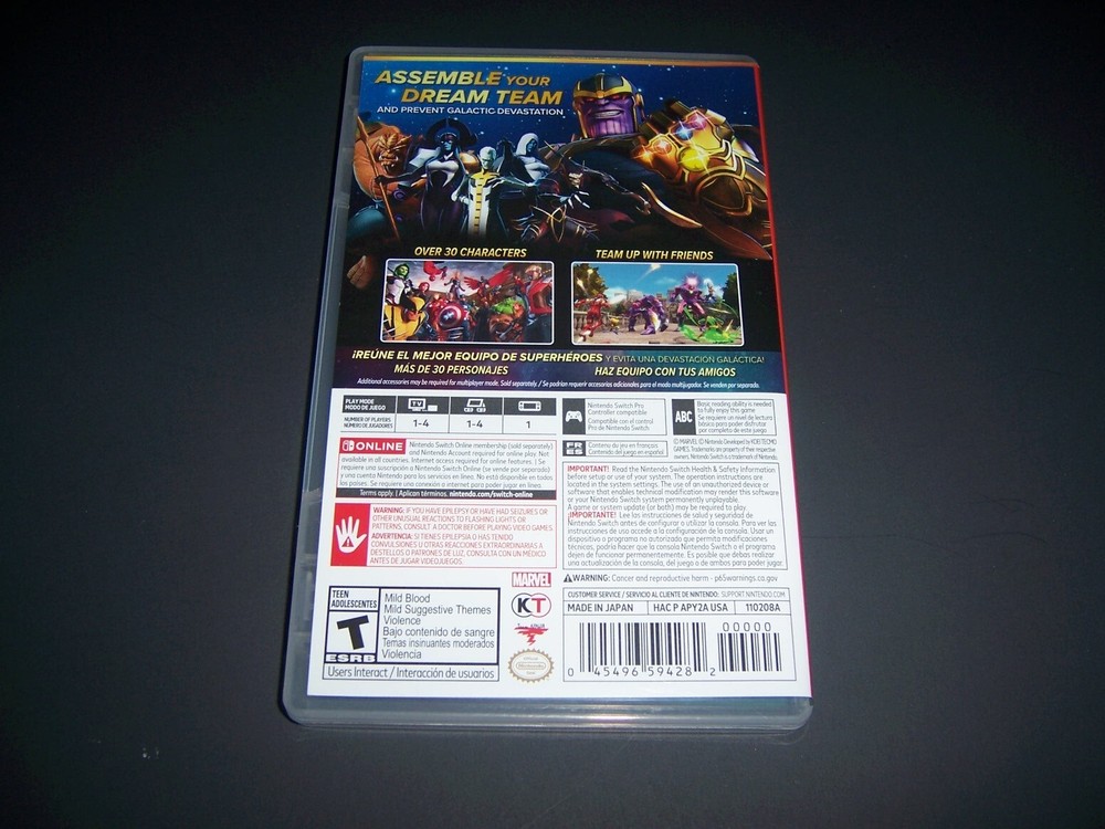 Authentic Replacement Case ONLY for Marvel Ultimate Alliance 3 - Switch Box