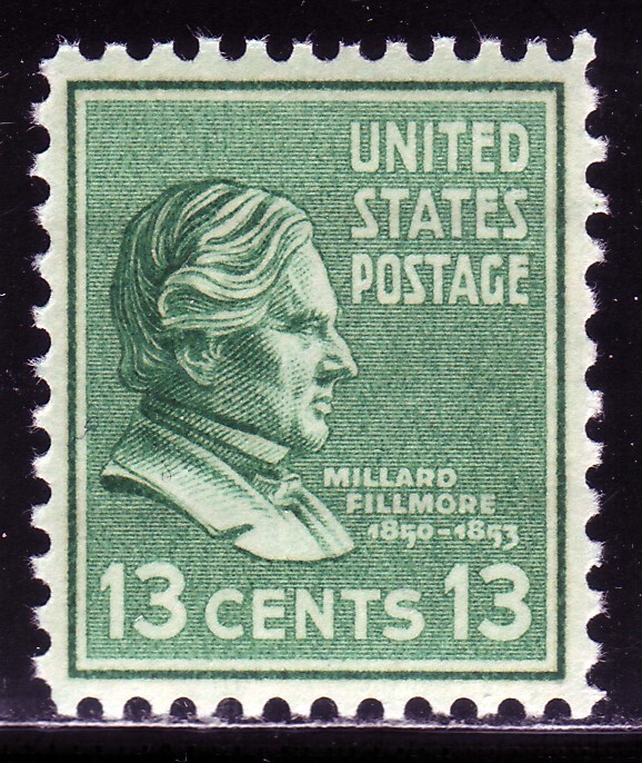 #818 MILLARD FILLMORE.  EXTRA FINE 1. NEVER HINGED ORIGINAL GUM.