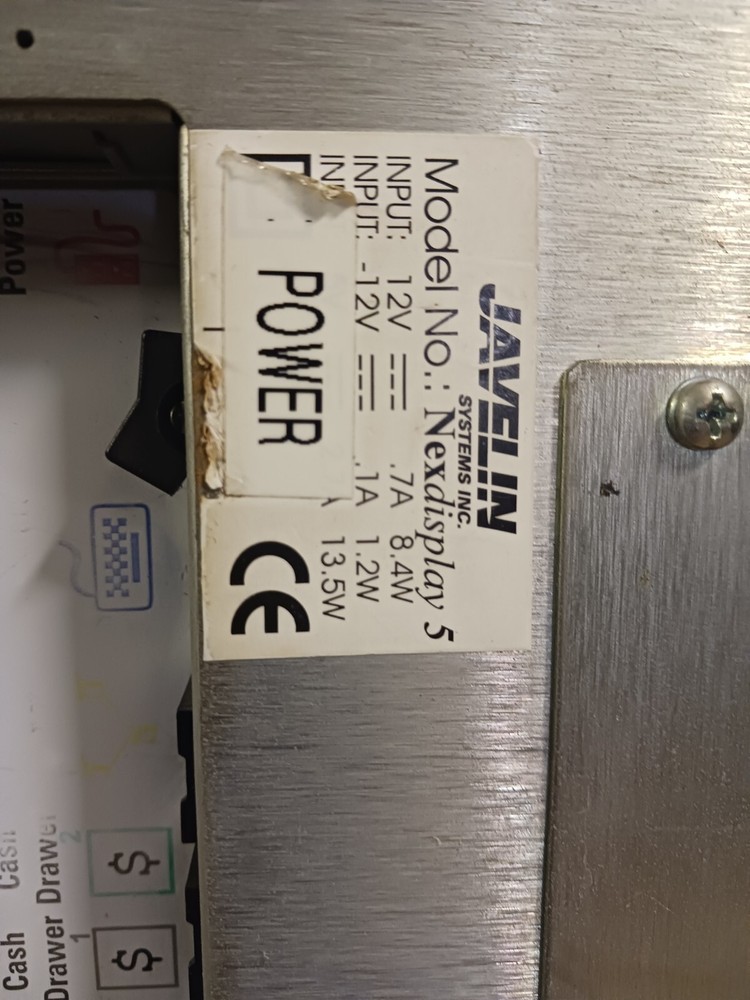 Javelin Systems Nexdisplay 5 Cash Register