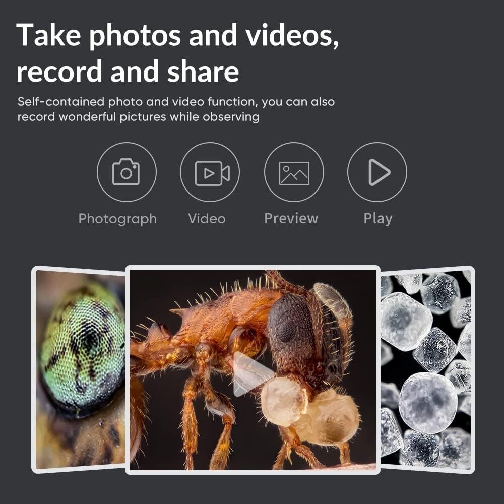 Handheld Digital Microscope 800X HD w/ 2" LCD Screen Pocket Microscope