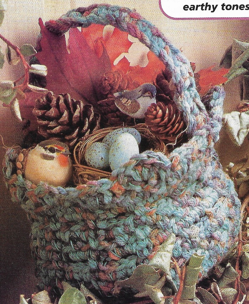 Tweed Basket crochet pattern instructions
