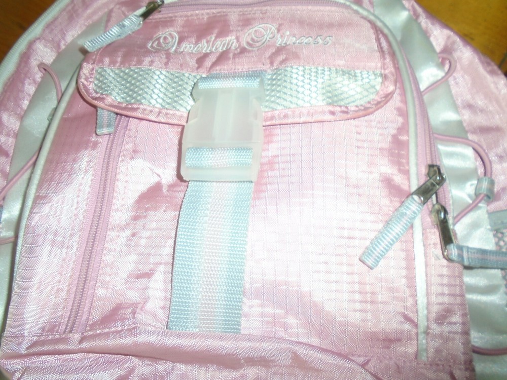 Nice Pink Backpack inscribed American Princess
